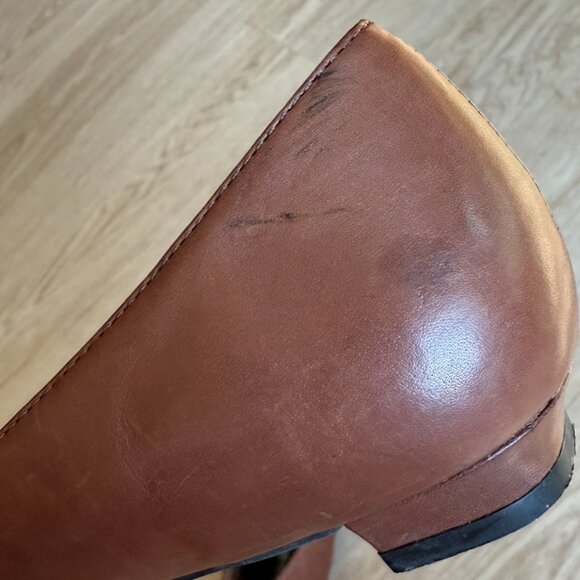 Vintage Eddie Bauer Leather Flats - Pointed-Toe Loafers with Tassels - Sz 8 - - Picture 7 of 10